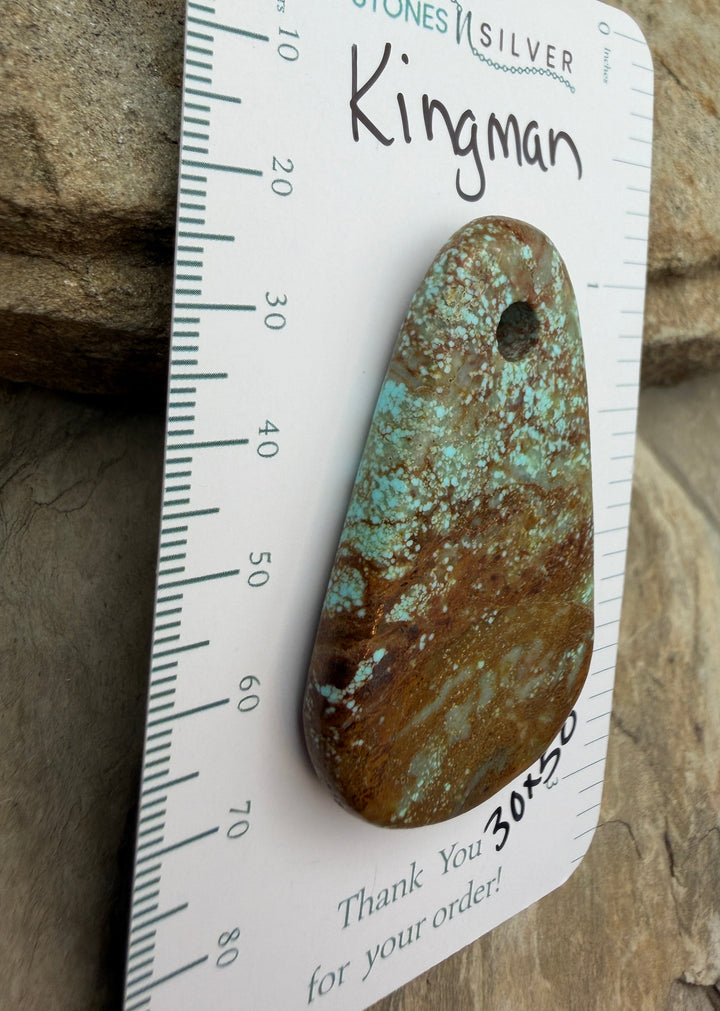 Friday Bargain Kingman Turquoise (Arizona) Large Hole Focal