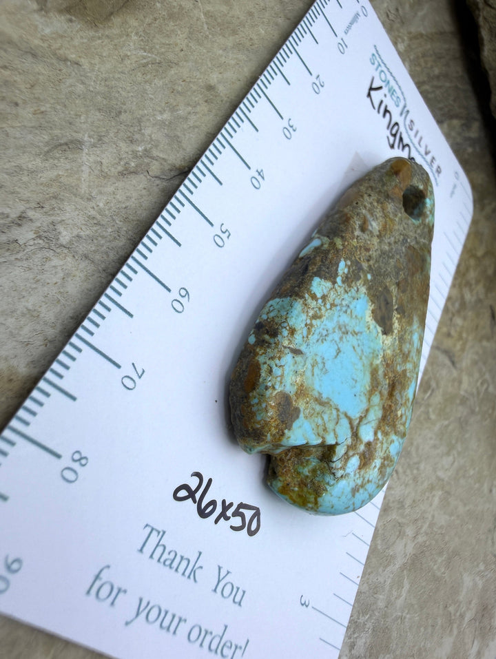 FRIDAY BARGAIN Kingman Turquoise (Arizona) (Large Hole)