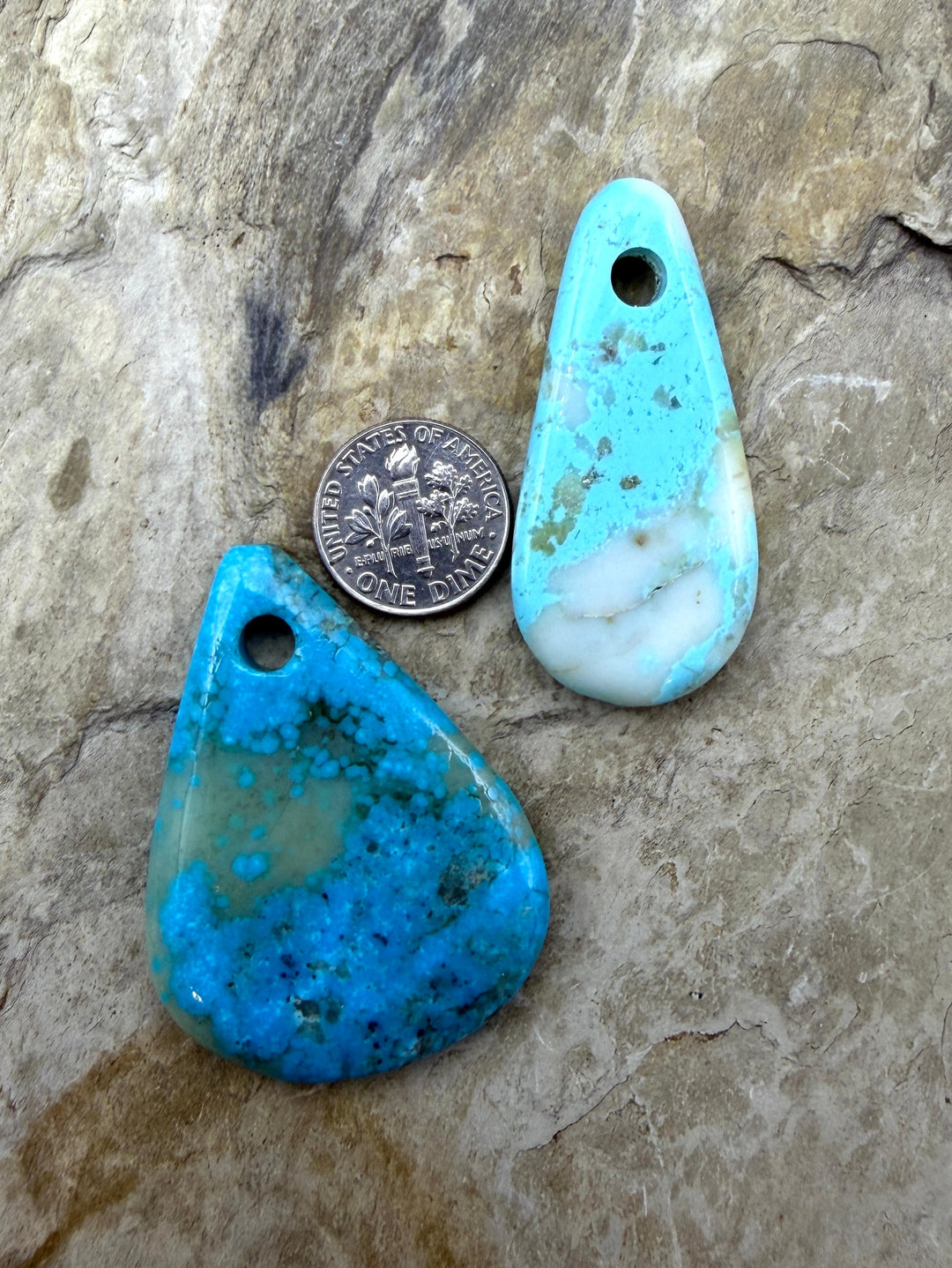 Friday Bargain Kingman Turquoise (Arizona) LOT of 2 BIG