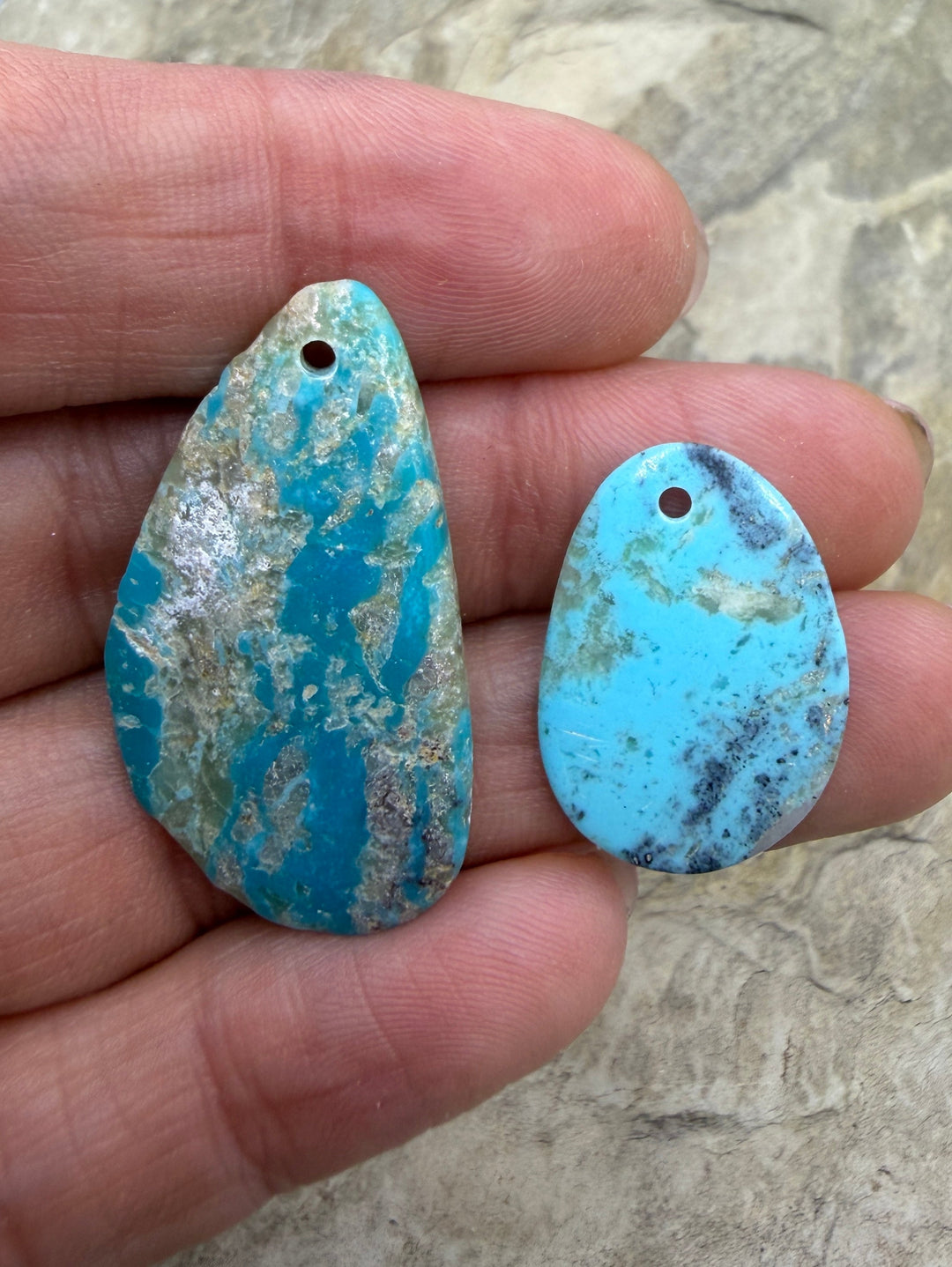Friday Bargain Kingman Turquoise (Arizona) LOT of 2 Focal