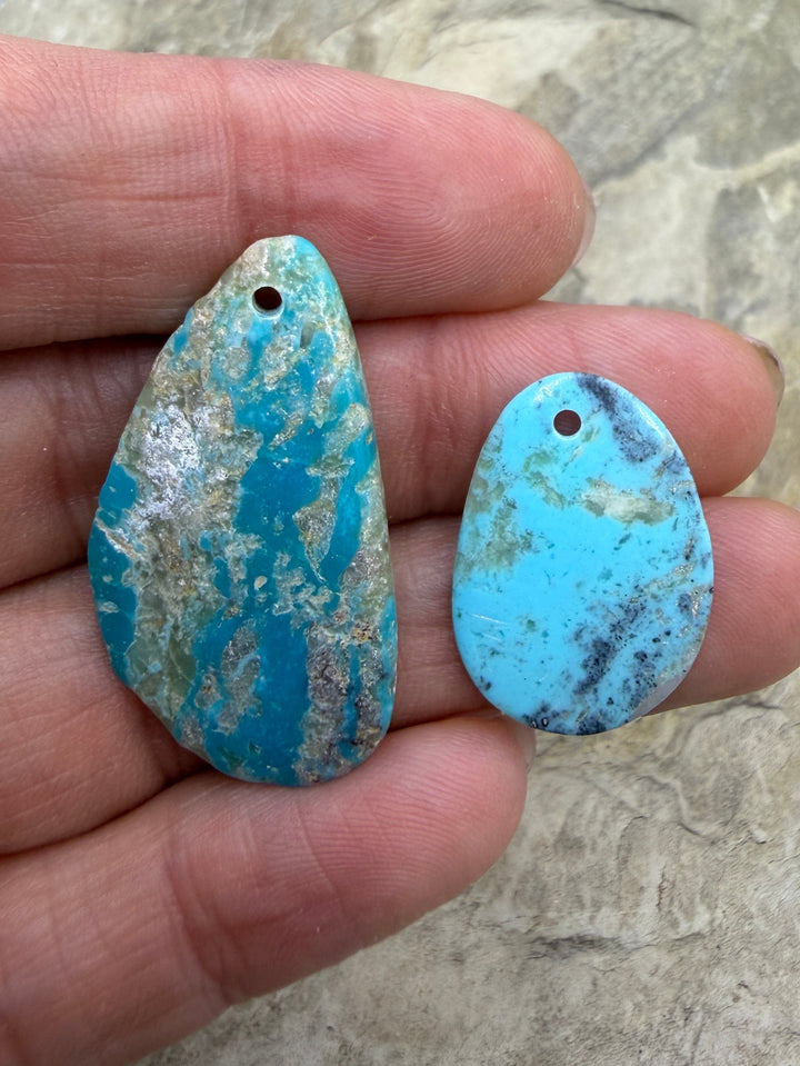 Friday Bargain Kingman Turquoise (Arizona) LOT of 2 Focal