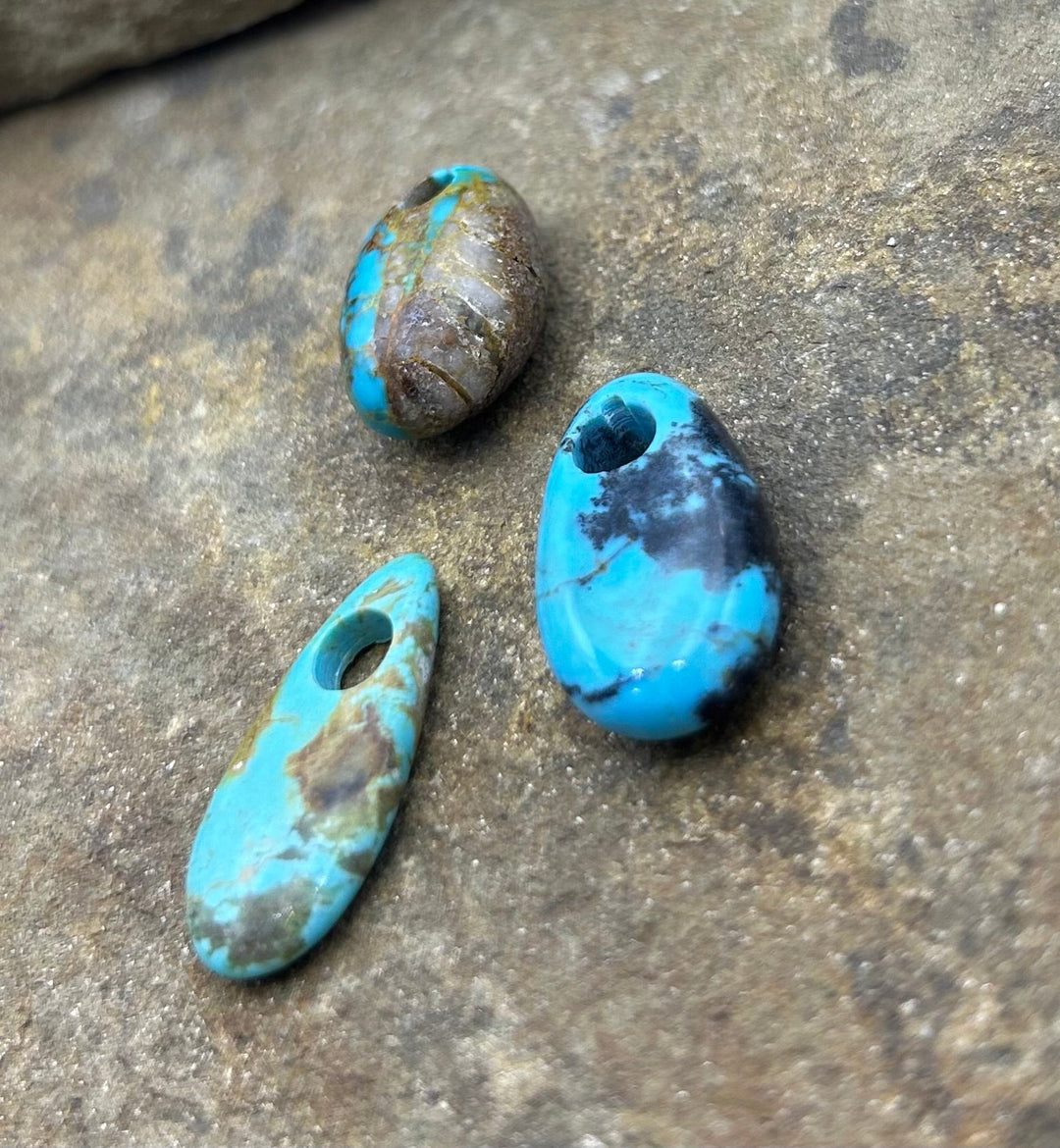 FRIDAY BARGAIN Kingman Turquoise (Arizona) LOT of 3 Large