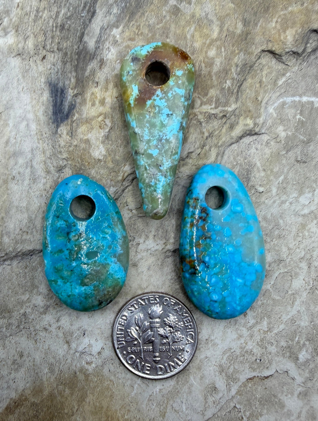 Friday Bargain Kingman Turquoise (Arizona) LOT of 3 Large