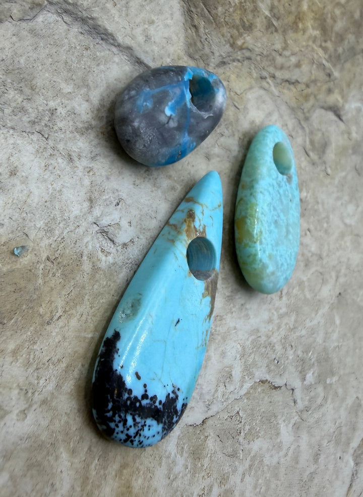 Friday Bargain Kingman Turquoise (Arizona) LOT of 3 Large