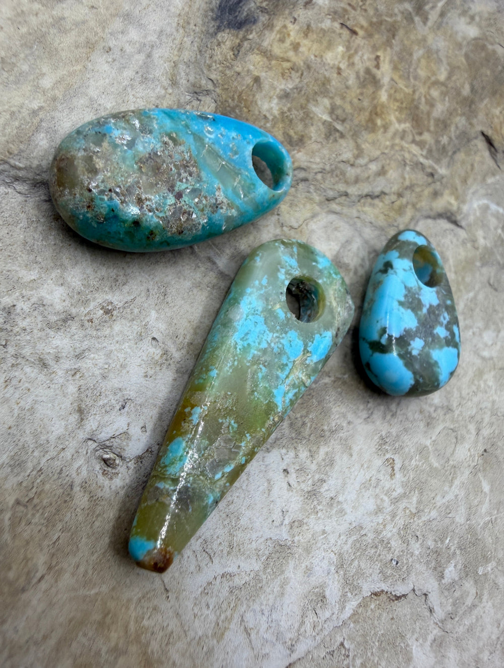 Friday Bargain Kingman Turquoise (Arizona) LOT of 3 Large