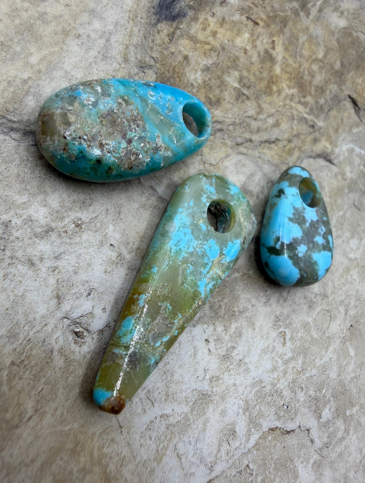 Friday Bargain Kingman Turquoise (Arizona) LOT of 3 Large