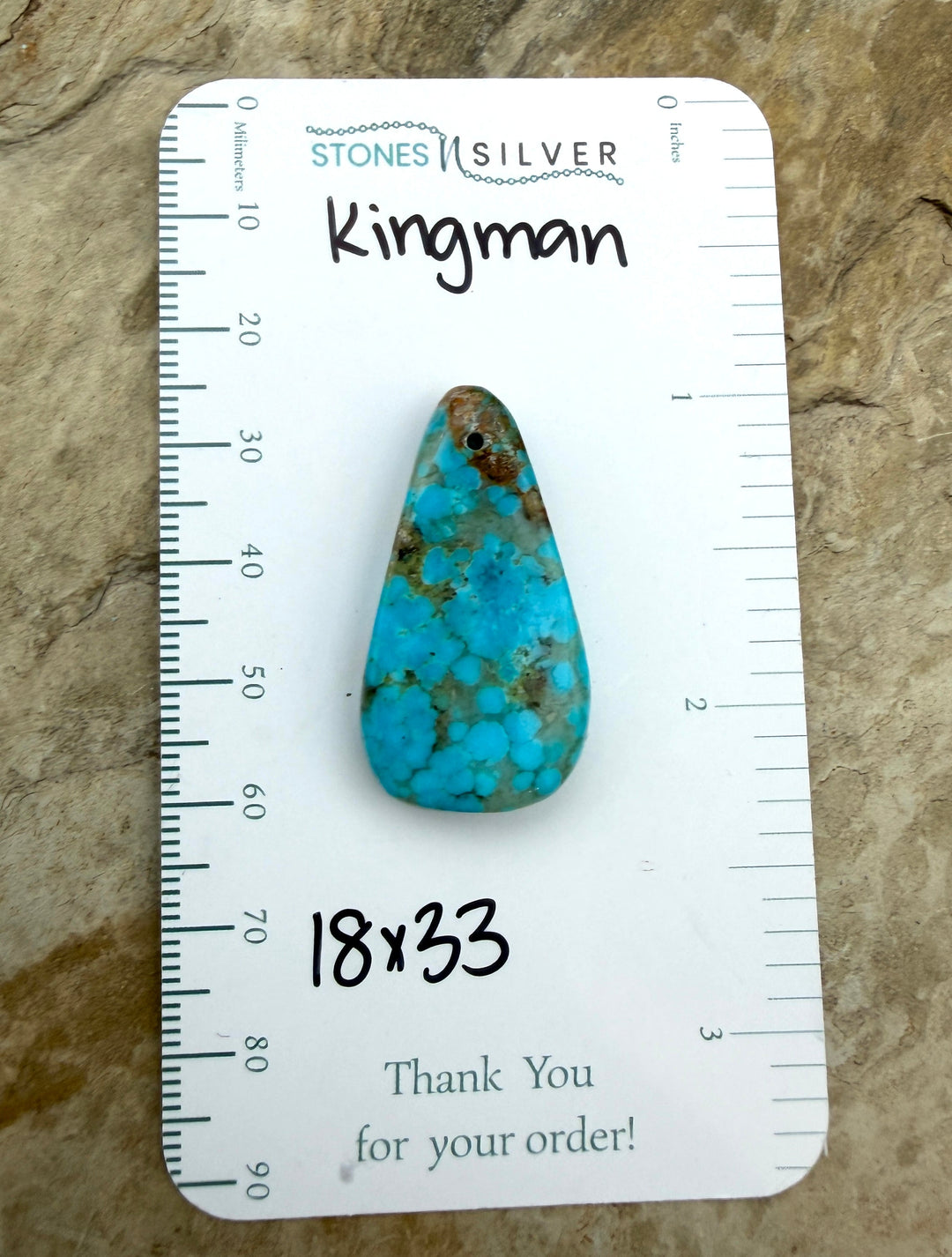 FRIDAY BARGAIN LKingman Turquoise (Arizona) Focal Bead