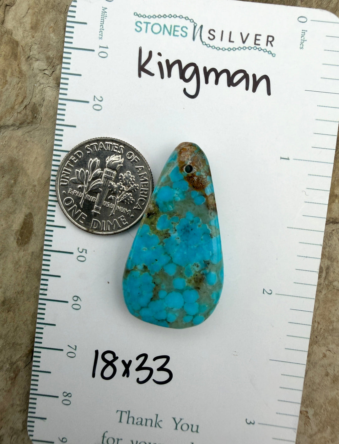 FRIDAY BARGAIN LKingman Turquoise (Arizona) Focal Bead