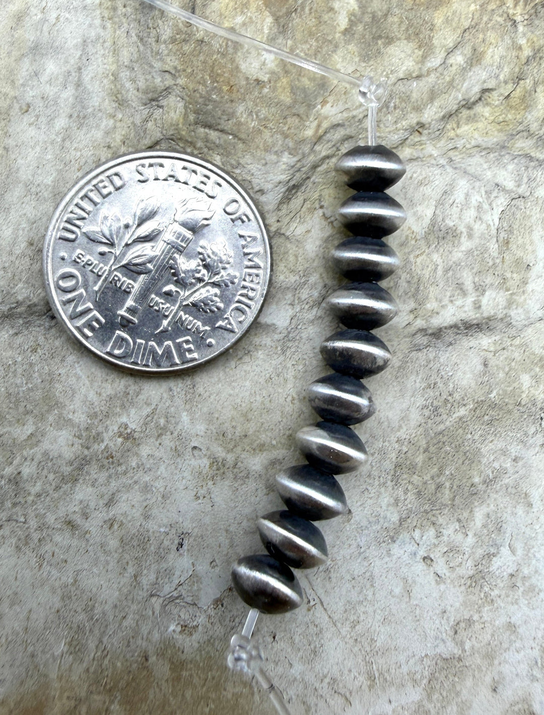 FRIDAY BARGAIN LOT OF 10 Navajo Style Pearls Sterling