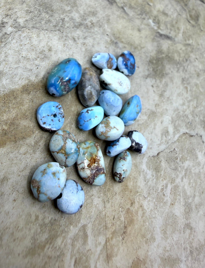 FRIDAY BARGAIN LOT of 17 Golden Hills Turquoise Beads