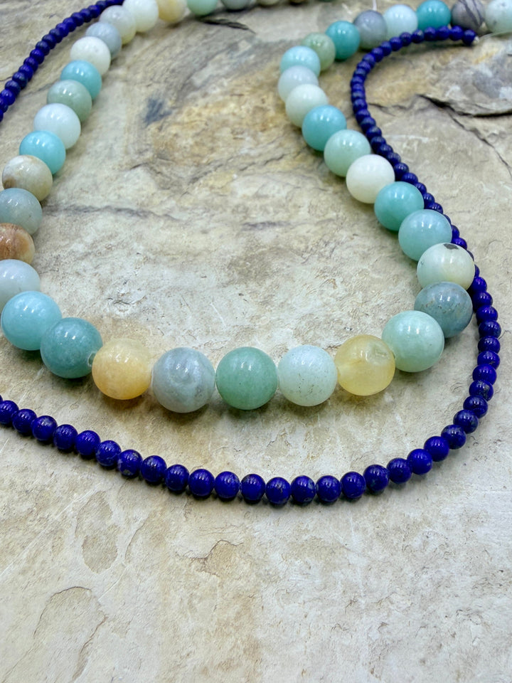 FRIDAY BARGAIN LOT of 2 Full Bead Strands Amazonite