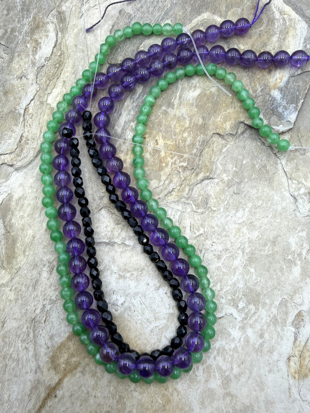 FRIDAY BARGAIN LOT of 3 Bead Strands Green Aventurine