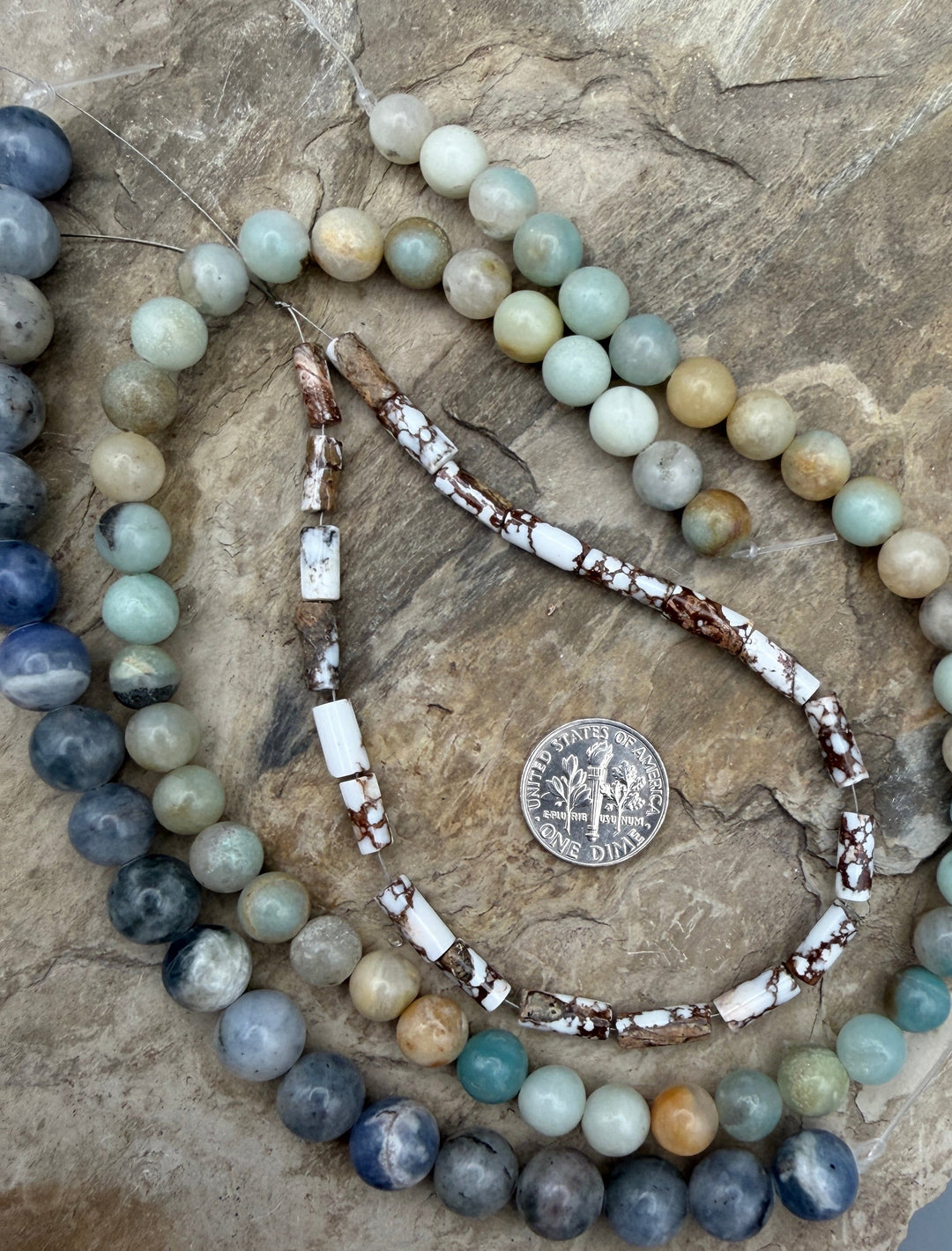 FRIDAY BARGAIN LOT of 3 Bead Strands Wild Horse Amazonite