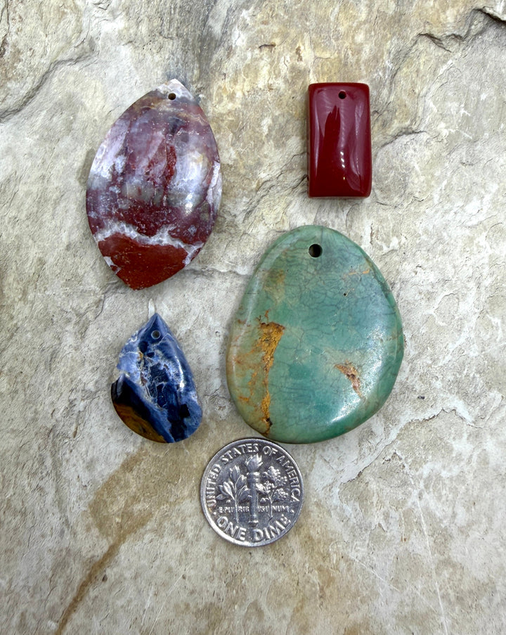 FRIDAY BARGAIN LOT of 3 Focal Pendant Beads Rosarita Hubei