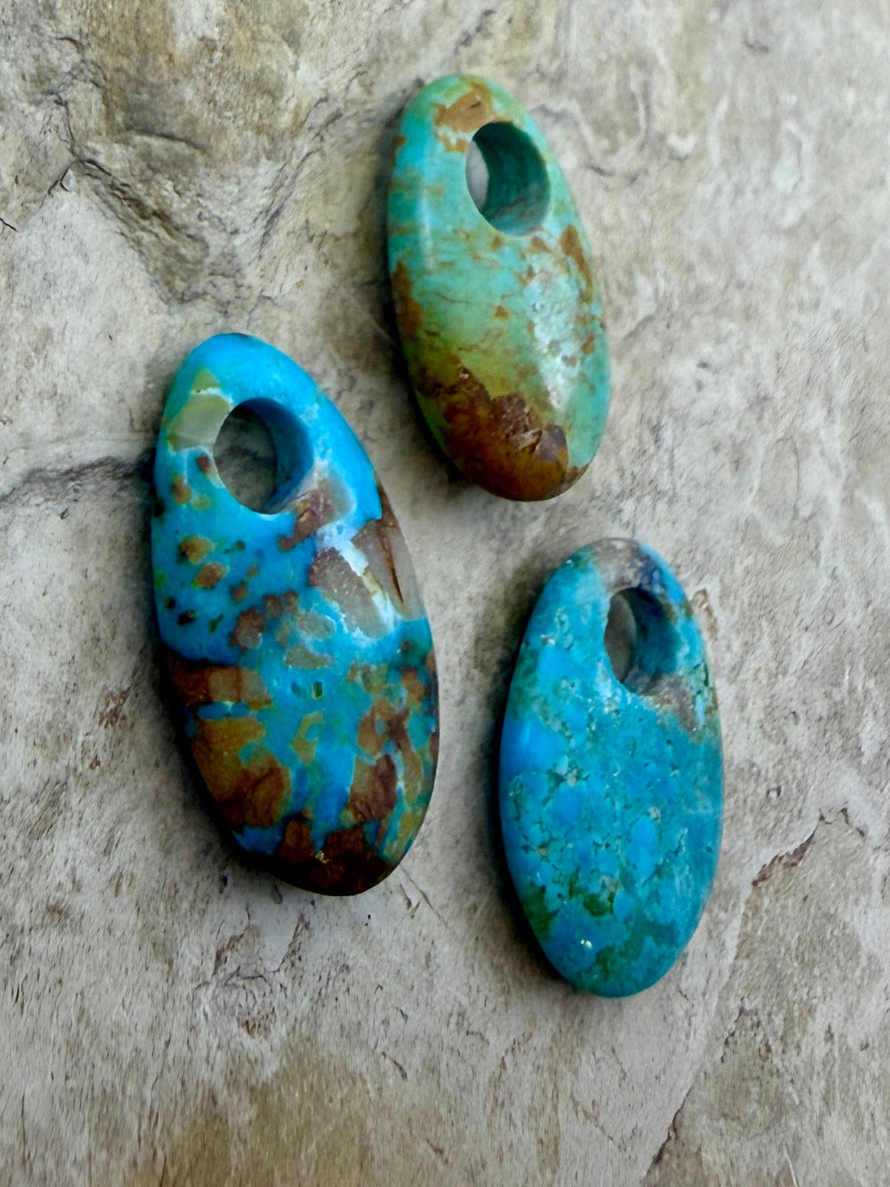 FRIDAY BARGAIN LOT of 3 Kingman Large Hole Pendants