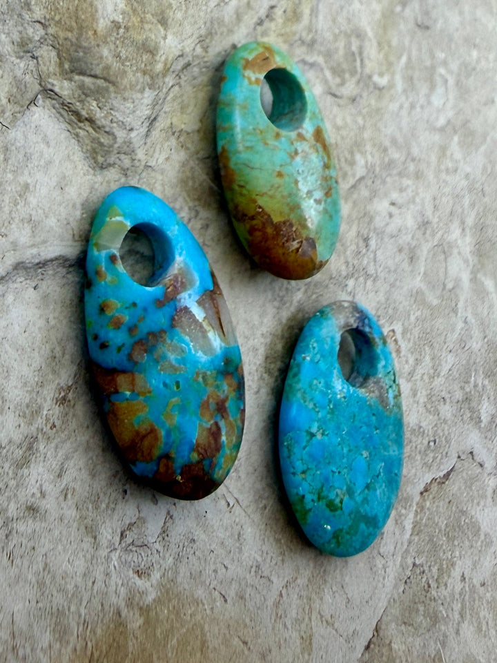 FRIDAY BARGAIN LOT of 3 Kingman Large Hole Pendants