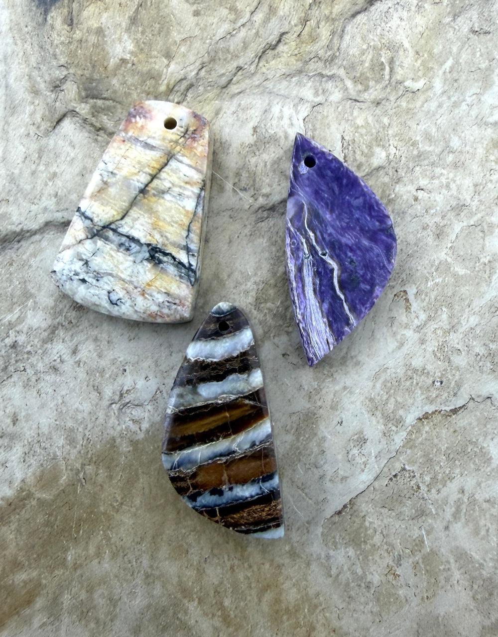 FRIDAY BARGAIN LOT of 3 Premium Focal Bead Pendants Mammoth