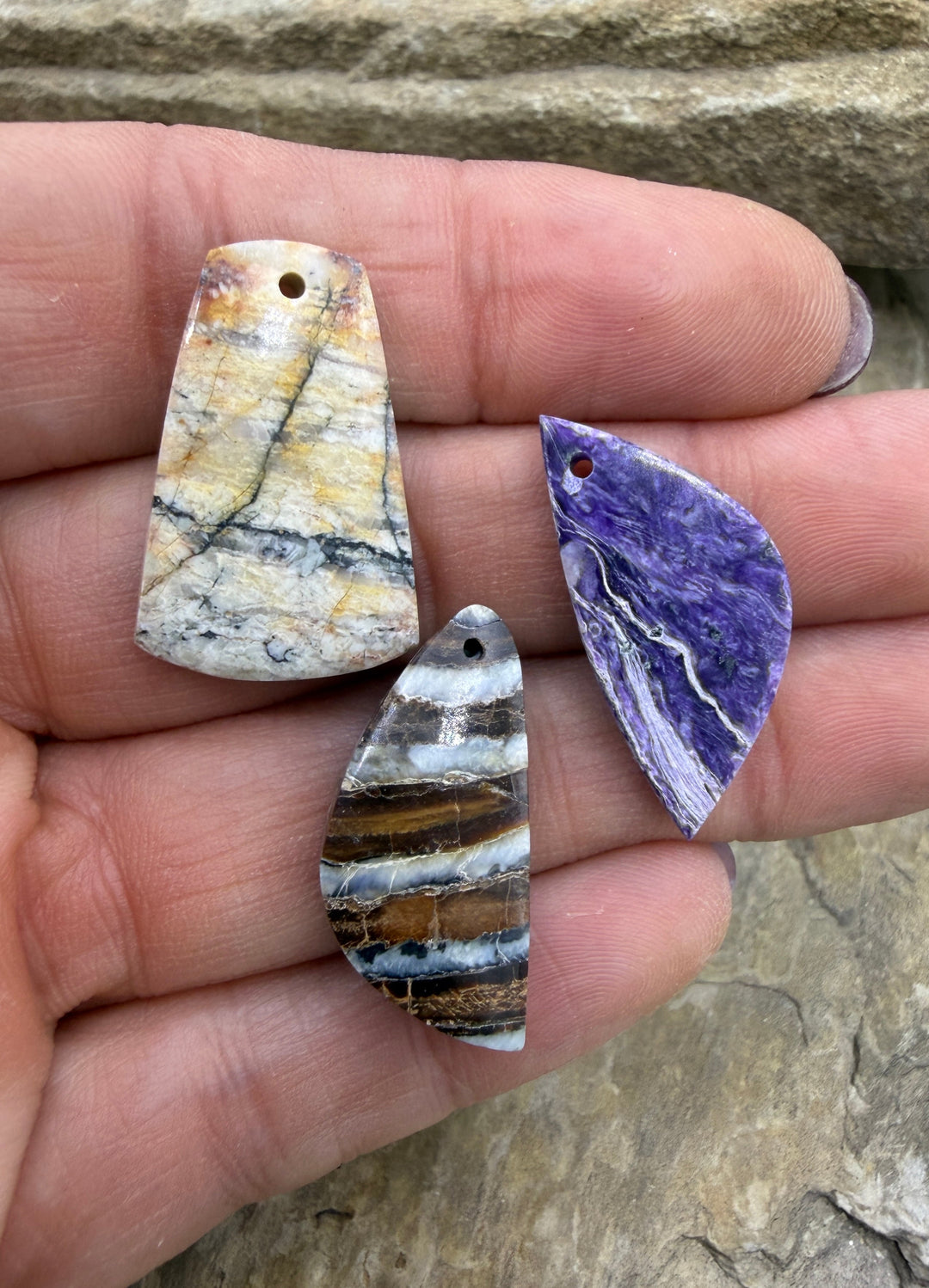 FRIDAY BARGAIN LOT of 3 Premium Focal Bead Pendants Mammoth