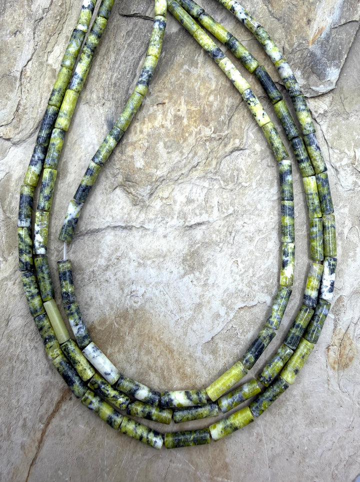 FRIDAY BARGAIN LOT of 3 Strands of Yellow Serpentine 4x13mm