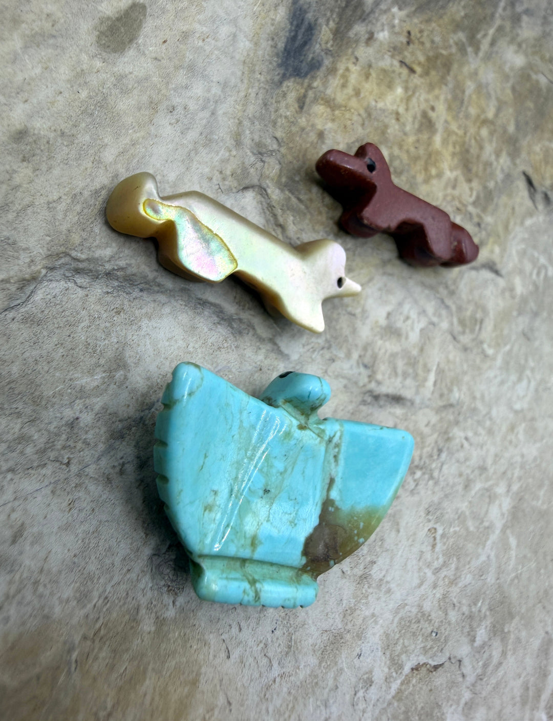 FRIDAY BARGAIN LOT of 3 Vintage Carved Fetish Beads
