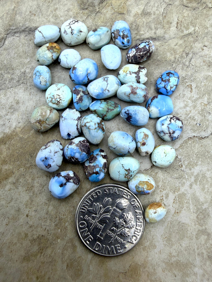 FRIDAY BARGAIN LOT of 33 Golden Hills Turquoise Beads
