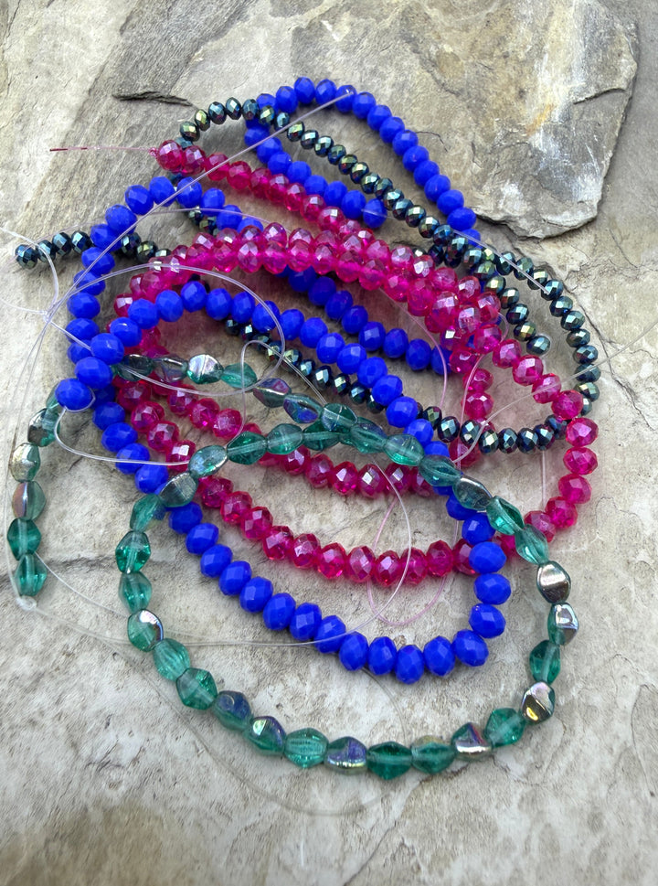 FRIDAY BARGAIN LOT of 4 Chrystal Bead Strands - Mixed Lot