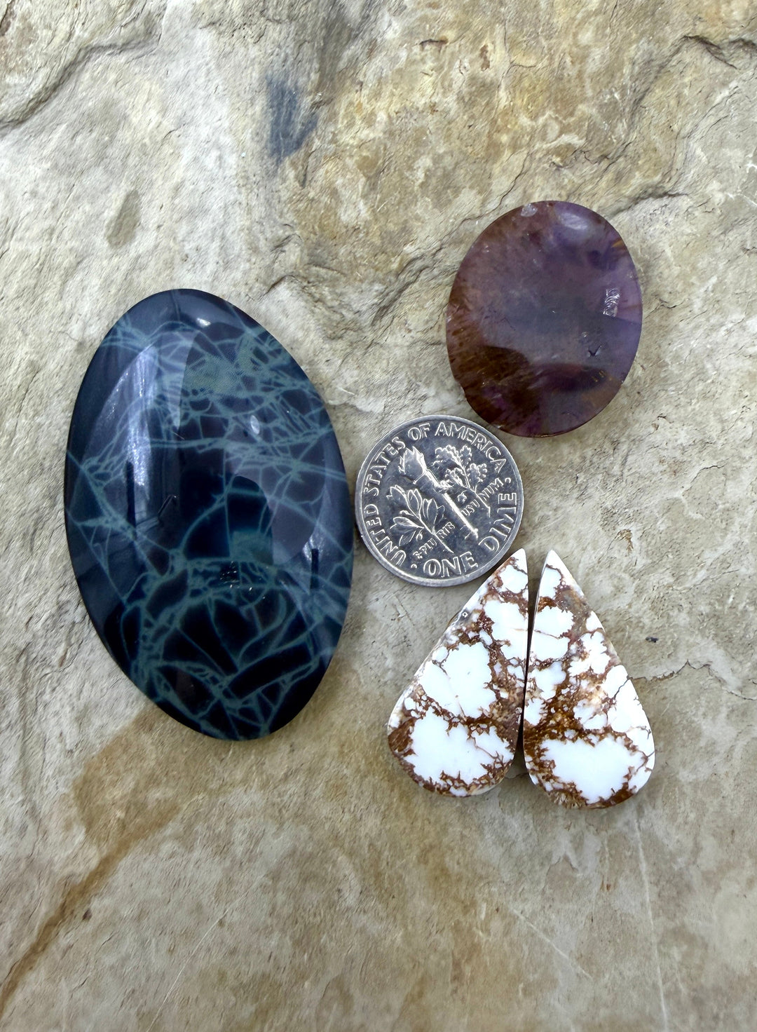 FRIDAY BARGAIN LOT of 4 Mixed Cabochons Melody Stone Wild