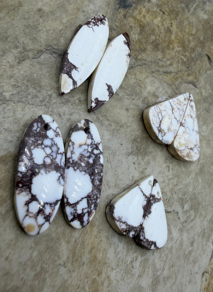 FRIDAY BARGAIN LOT of 4 Wild Horse Earring Slab Pairs