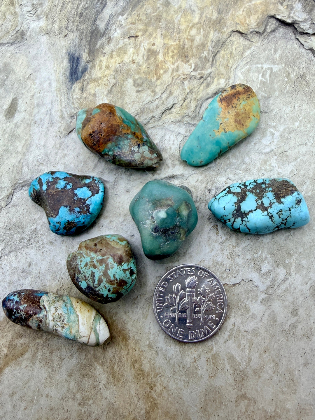 FRIDAY BARGAIN LOT of 7 Mixed Turquoise Beads