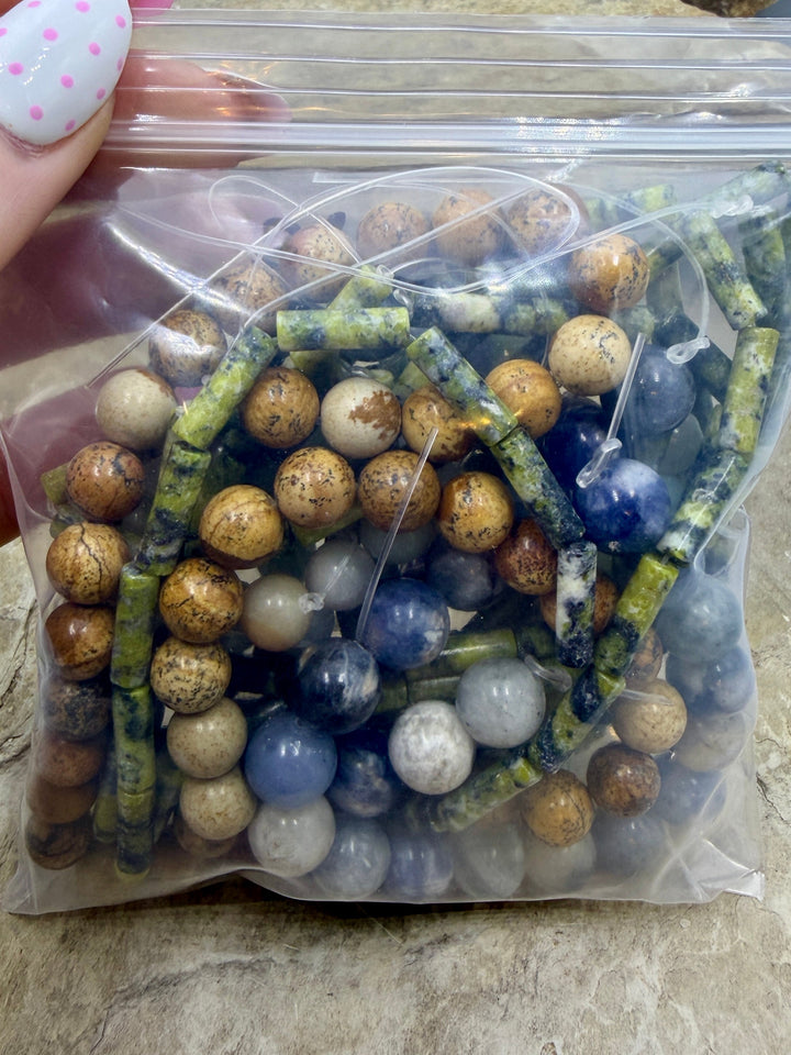 FRIDAY BARGAIN LOT of 8 Mixed Bead Strands Jasper