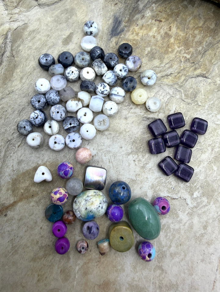 FRIDAY BARGAIN LOT of Mixed Beads Amethyst Denritic Opal