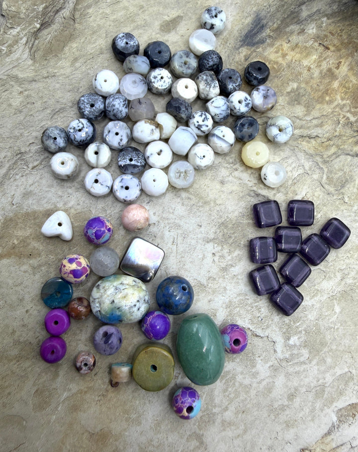 FRIDAY BARGAIN LOT of Mixed Beads Amethyst Denritic Opal