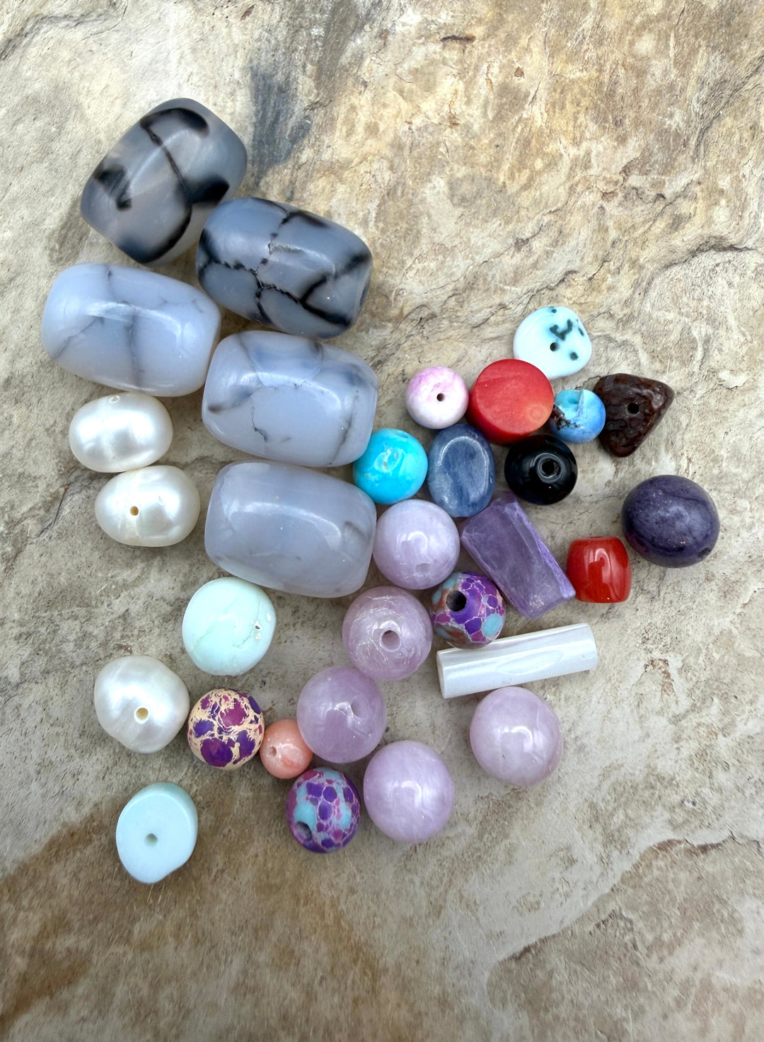 FRIDAY BARGAIN LOT of Mixed Beads Kunzite Freshwater Pearls
