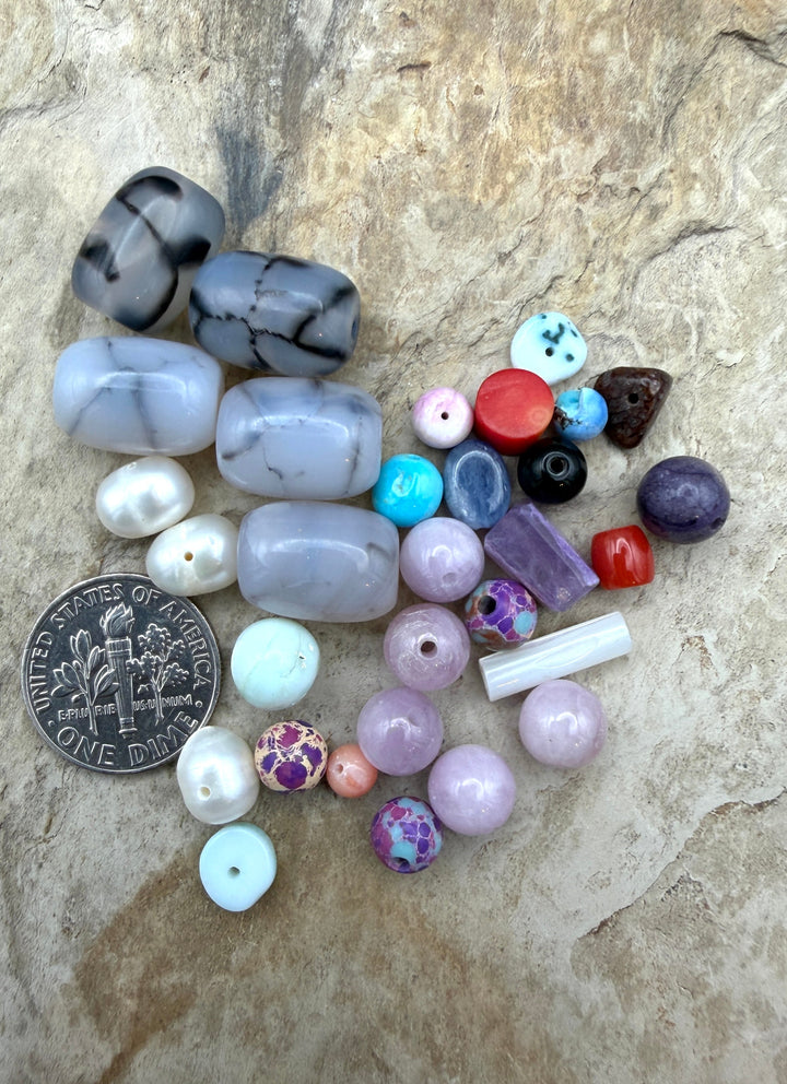 FRIDAY BARGAIN LOT of Mixed Beads Kunzite Freshwater Pearls