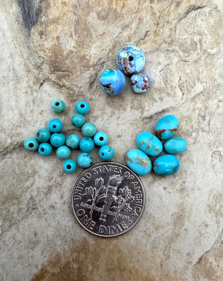 FRIDAY BARGAIN LOT of Mixed Turquoise Beads Golden Hills