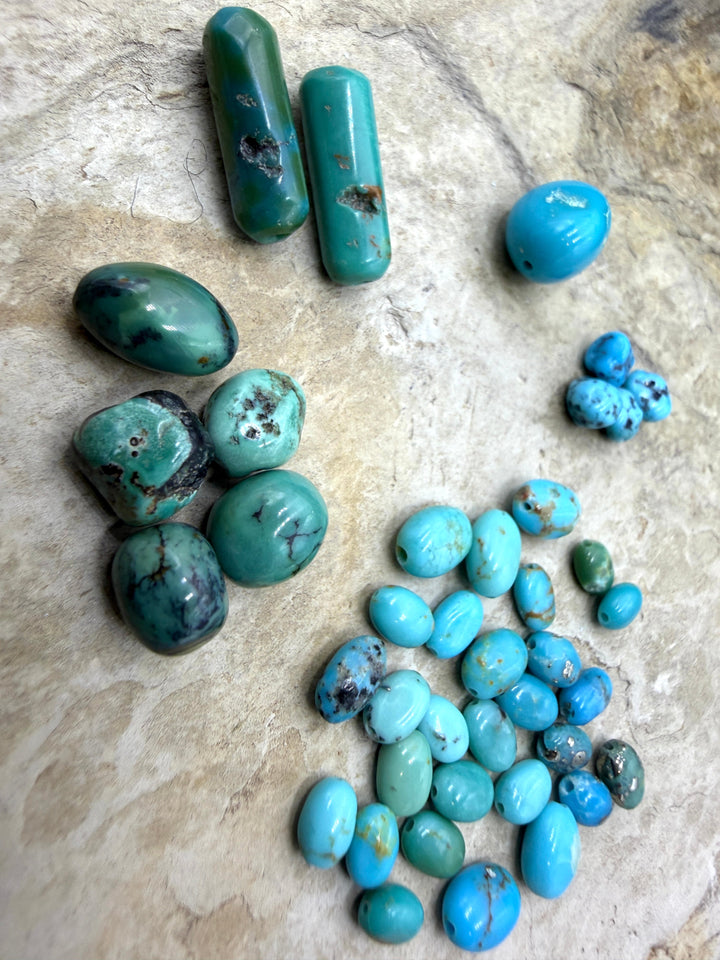 FRIDAY BARGAIN LOT of Mixed Turquoise Beads Hubei Sonora