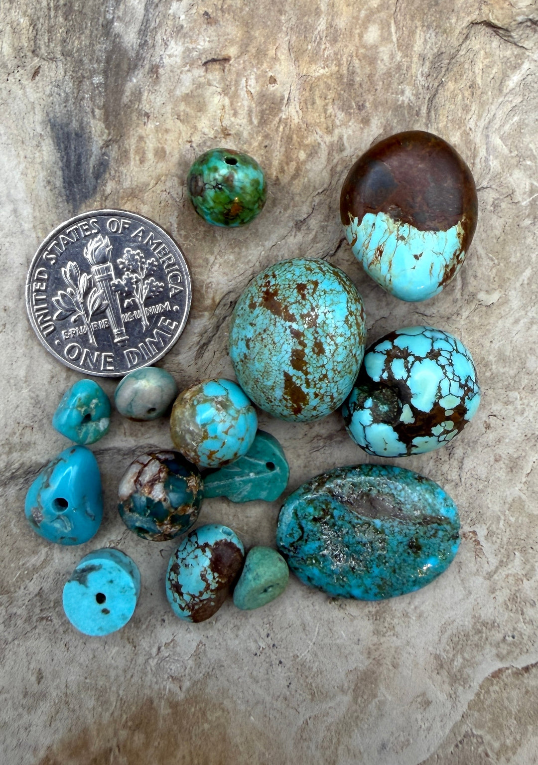 FRIDAY BARGAIN LOT of Mixed Turquoise Beads NUmber 8 Sonora