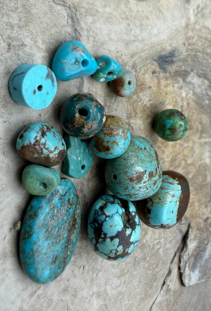 FRIDAY BARGAIN LOT of Mixed Turquoise Beads NUmber 8 Sonora