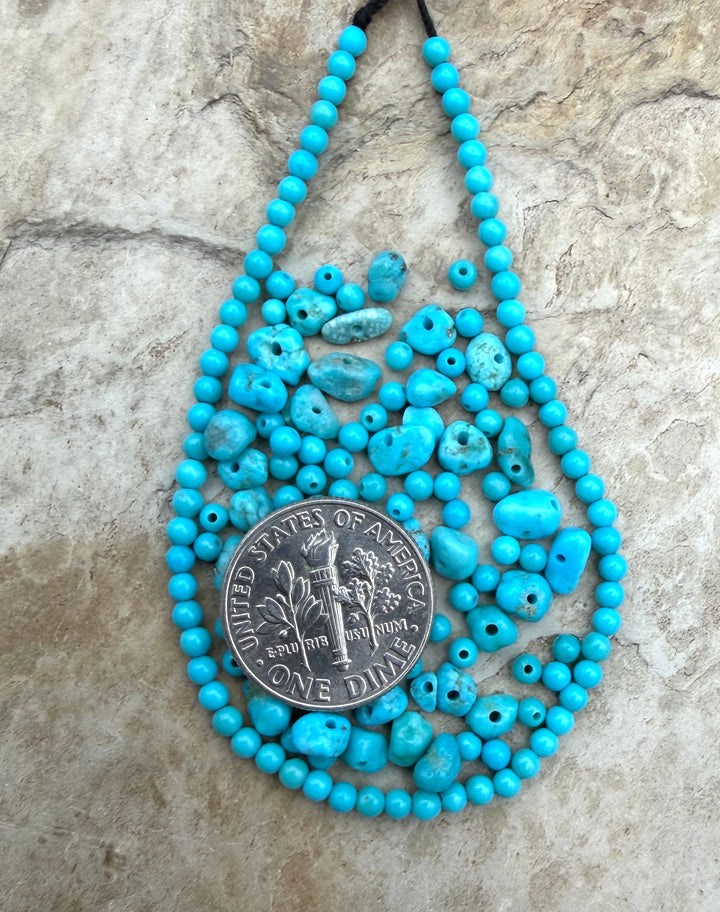 FRIDAY BARGAIN LOT of Sleeping Beauty Turquoise Beads 2.5mm