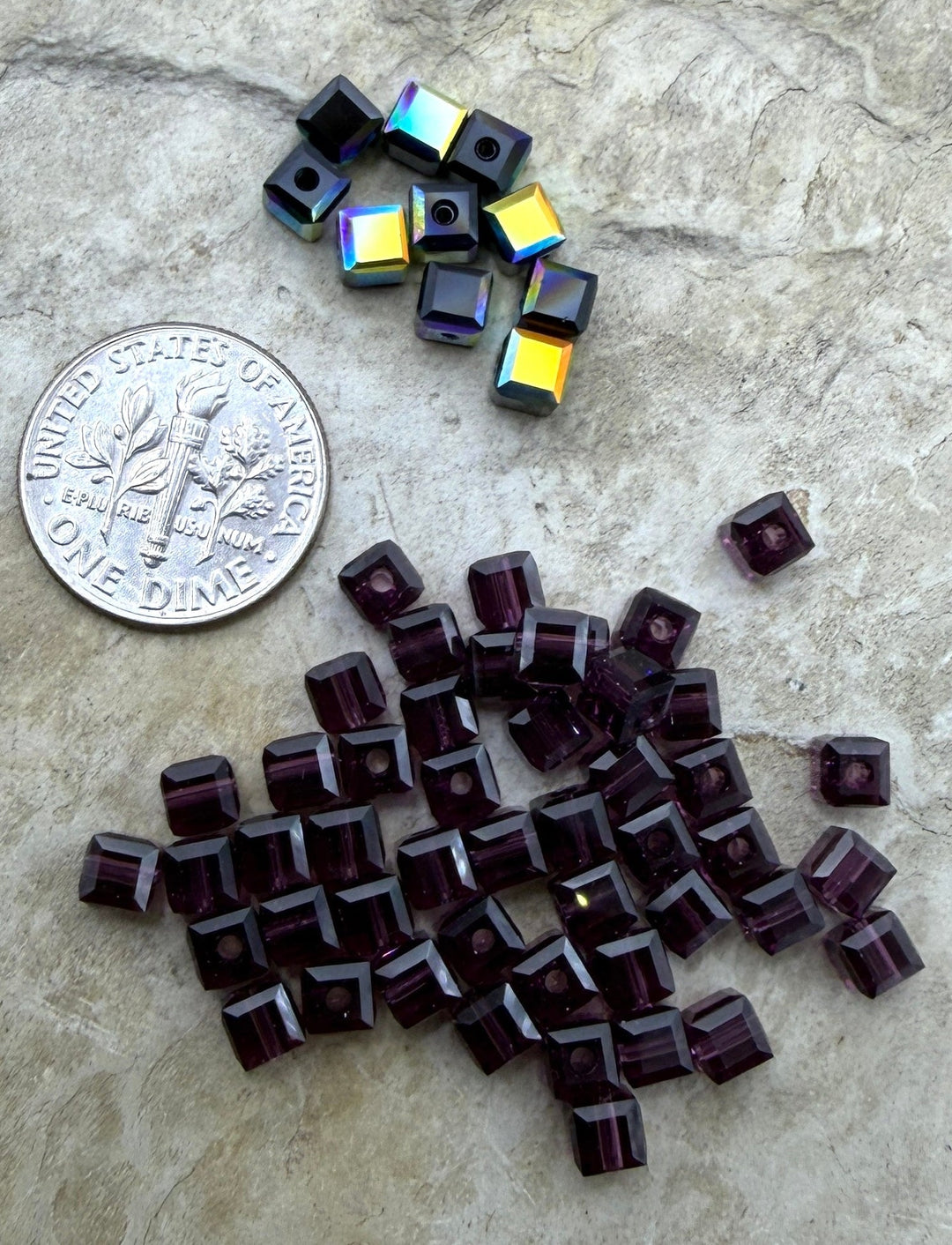FRIDAY BARGAIN LOT of Swaovski 4mm Crystal Cube Beads