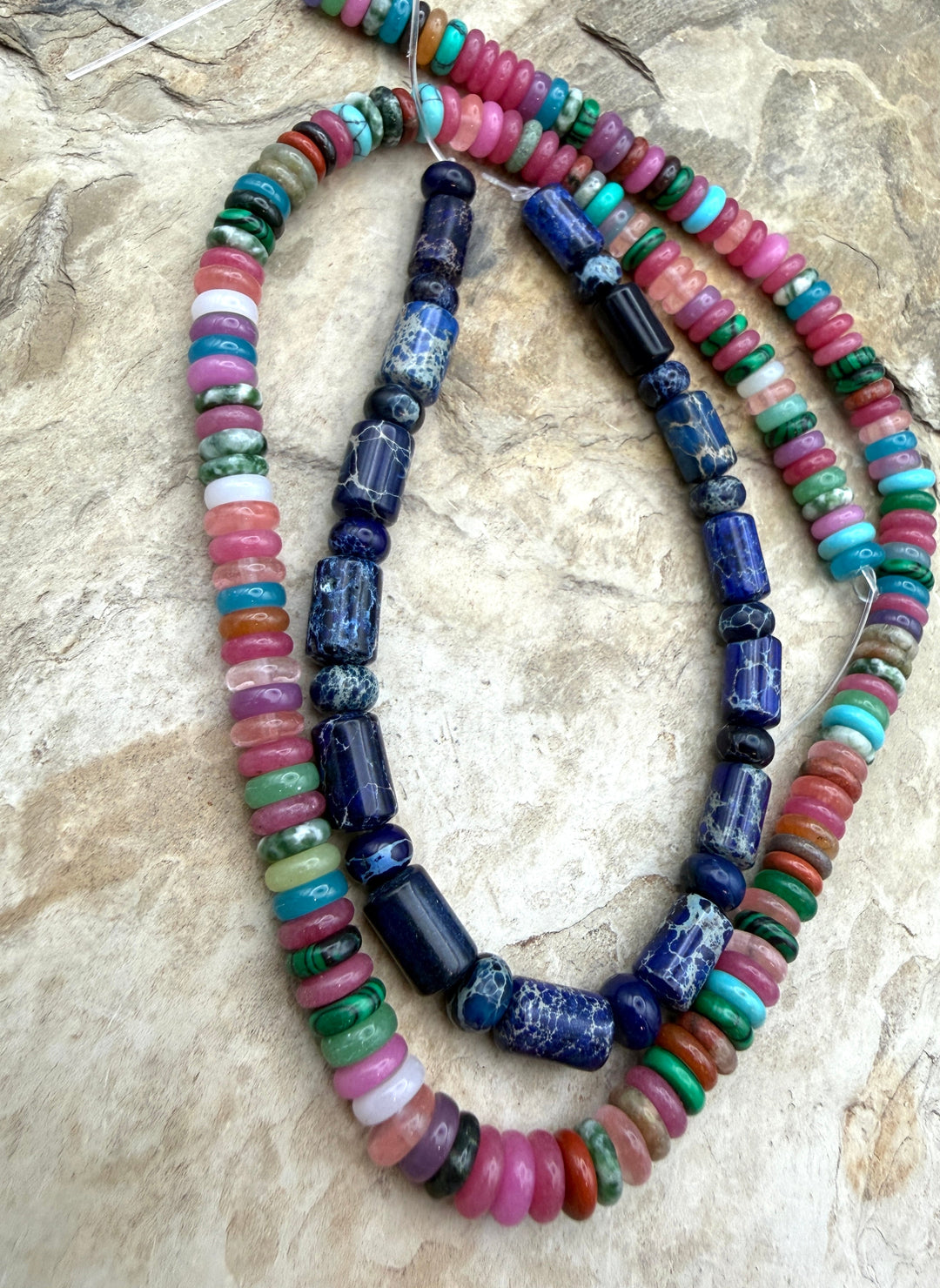 FRIDAY BARGAIN LOT of Two Beads Strands Sea Sediment