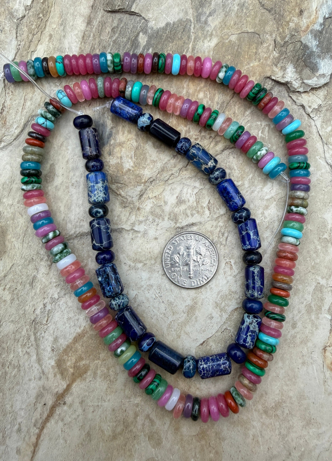FRIDAY BARGAIN LOT of Two Beads Strands Sea Sediment