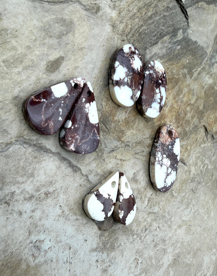 FRIDAY BARGAIN LOT of Wild Horse Earring Slab Bead Pairs