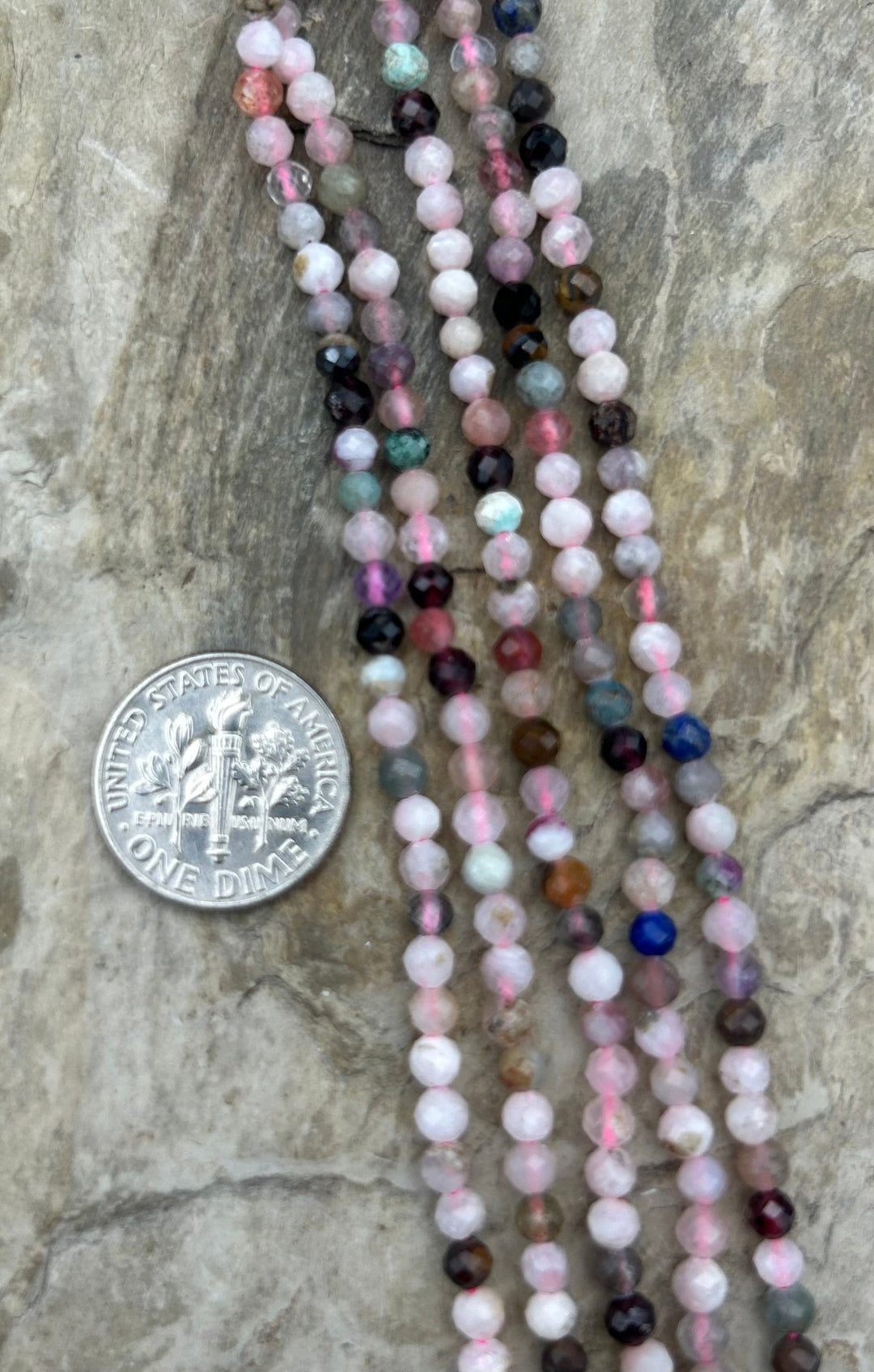 FRIDAY BARGAIN Multi-Stone Micro Faceted Round Beads 3mm 16