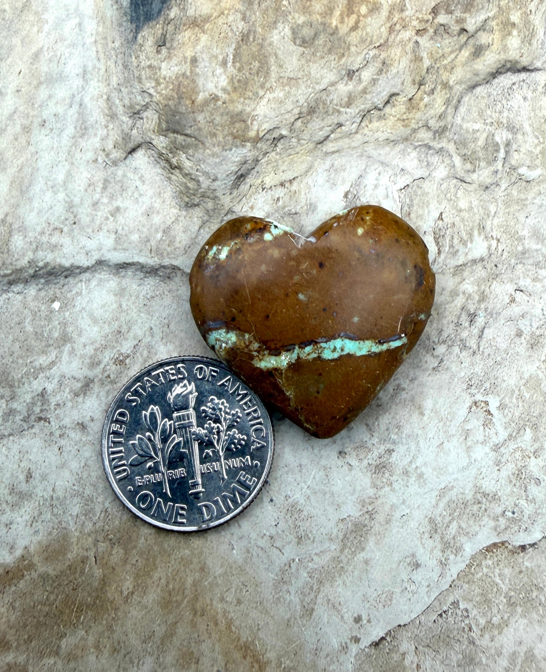 FRIDAY BARGAIN Number 8 Turquoise Heart Bead 23.5mm
