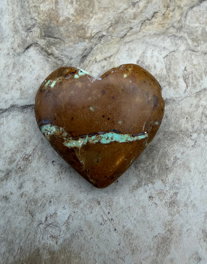 FRIDAY BARGAIN Number 8 Turquoise Heart Bead 23.5mm