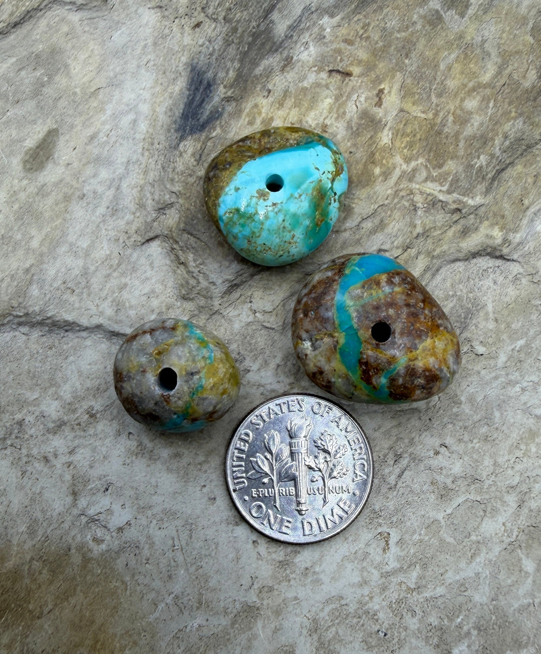 FRIDAY BARGAIN RARE Green Royston Turquoise (NV) Lot of 3