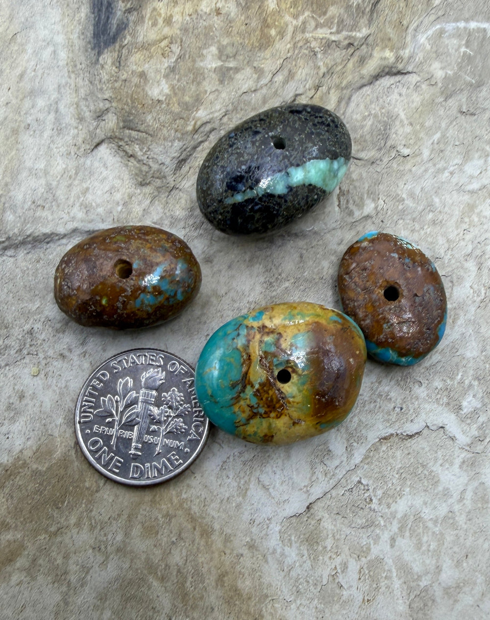 FRIDAY BARGAIN RARE Green Royston Turquoise (NV) Lot of 4