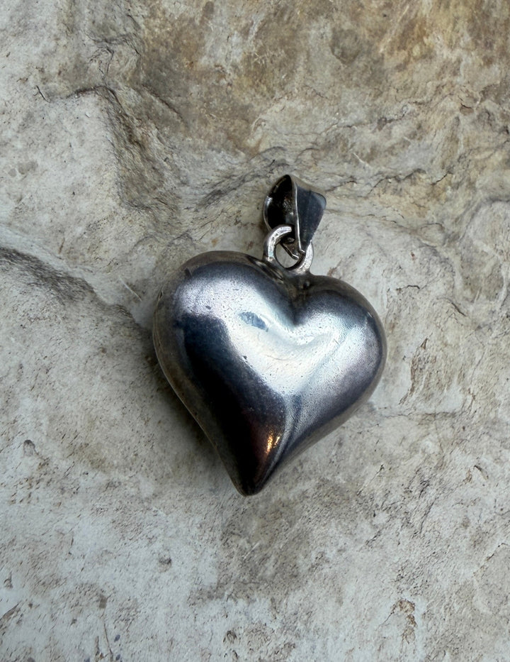 FRIDAY BARGAIN Sterling Puffed Heart Pendant 17x24mm