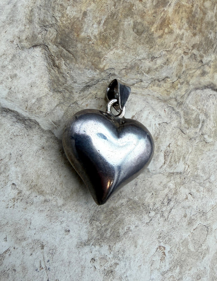 FRIDAY BARGAIN Sterling Puffed Heart Pendant 17x24mm